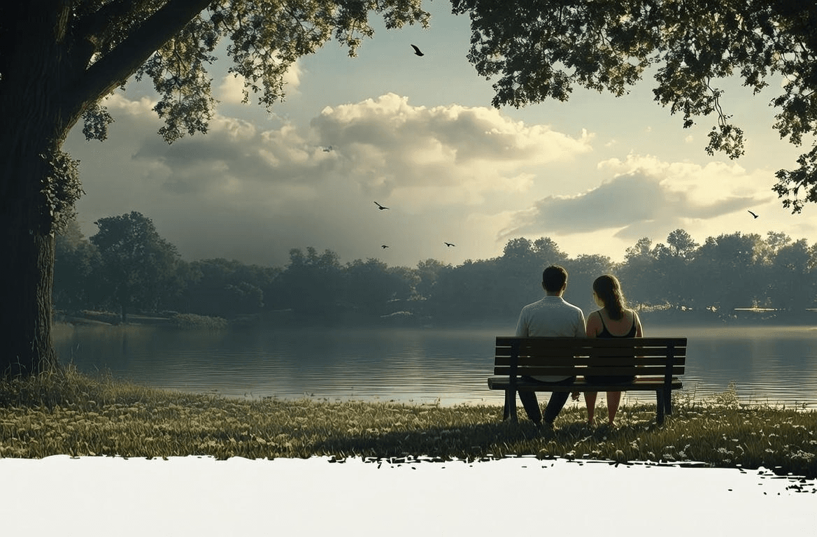 Peaceful sunset beach